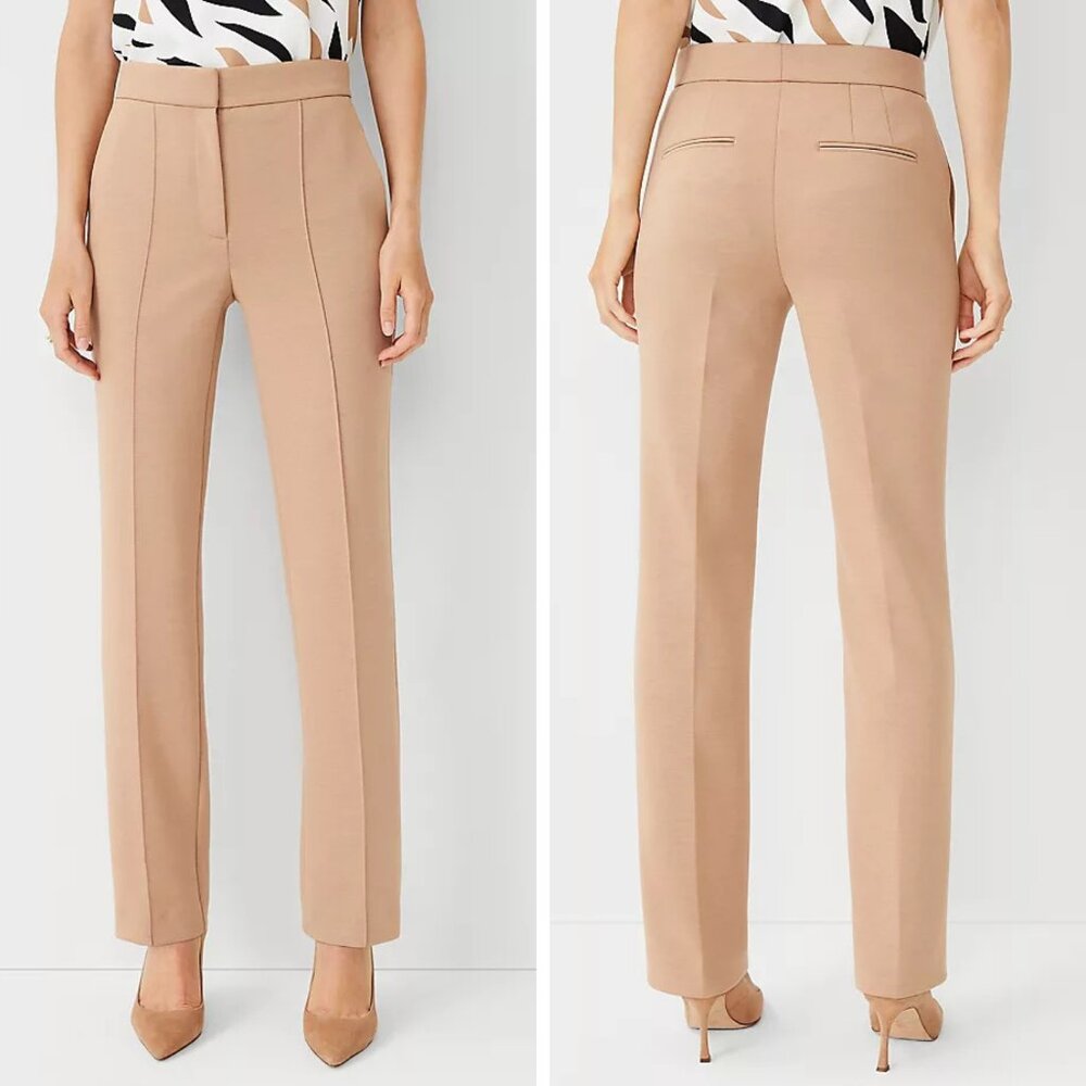 Ann Taylor Tan Straight Leg Pants